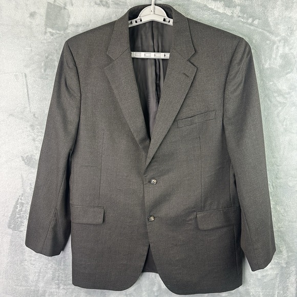 Jos. A. Bank Other - Jos A Bank Sport Coat 46L Wool Cashmere Brown‎ Houndstooth Blazer Mens